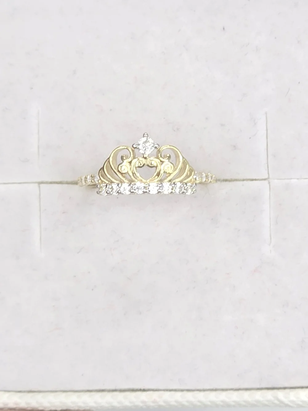 10k Real Gold Crown Ring For Baby
